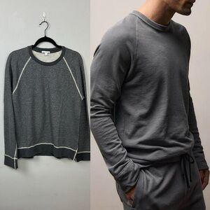 James Perse MXA3278 Vintage French Terry Sweatshirt Grey  Sz 2/M